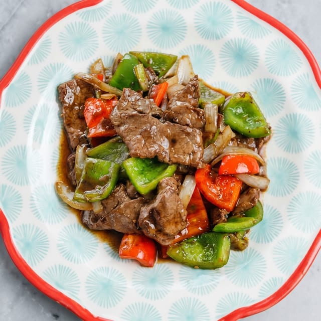Combo Pepper Steak and Sweet & Sour Chicken.